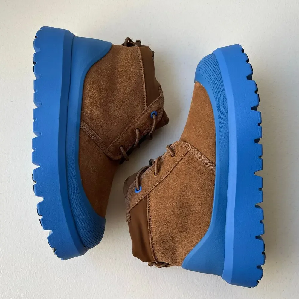 Ugg Neumel Weather Hybrid Boots M6/W7 in Chestnut Big Sky Blue Unisex Winter NEW